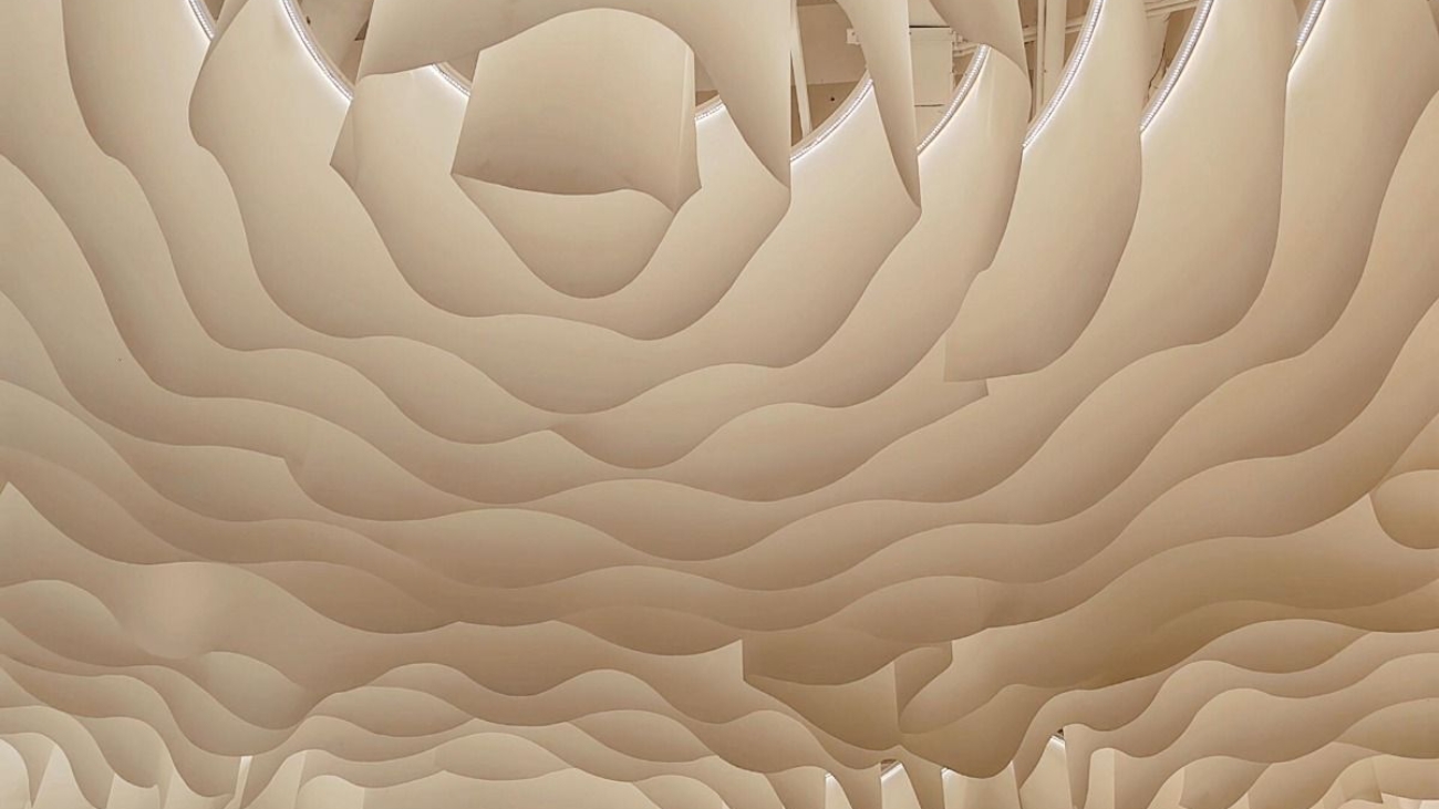 Wave Fabric Ceiling Design 3