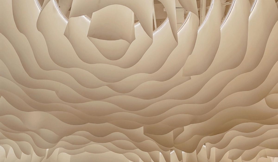 Wave Fabric Ceiling Design 3
